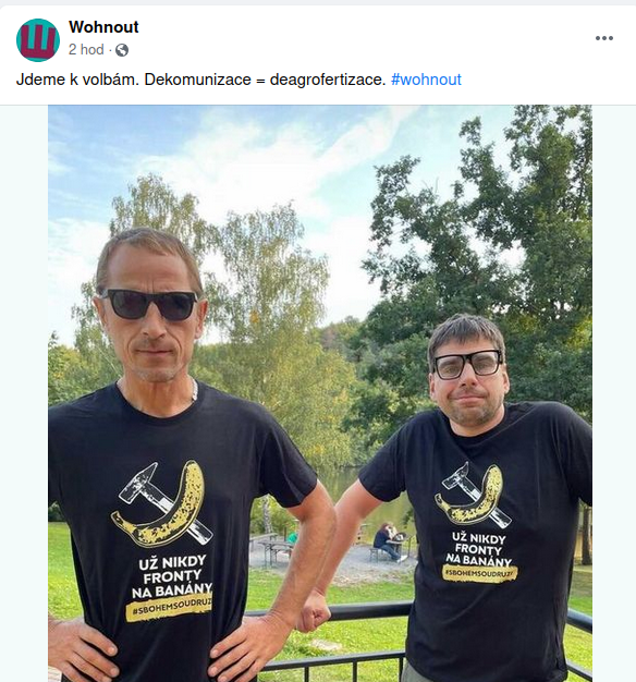 PetriSeG's tweet photo. Jdeme k volbám. Dekomunizace = deagrofertizace. #wohnout https://t.co/IJtrw3COL5