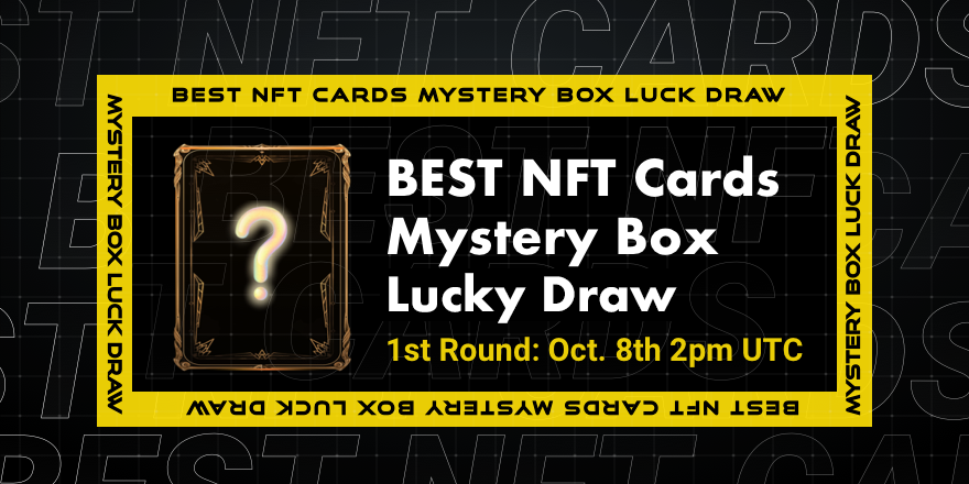 BESTokens's tweet photo. 🙌🥳Finally, the 1st round of $BEST Mystery Box Lucky Draw is around the corner👉https://t.co/Z7gB9WGCjG

Wind, Forest, Fire, Mountain, 4 types of #NFT cards &amp; #ETH #BEST rewards are waiting for you! https://t.co/AVKVgp8oA6