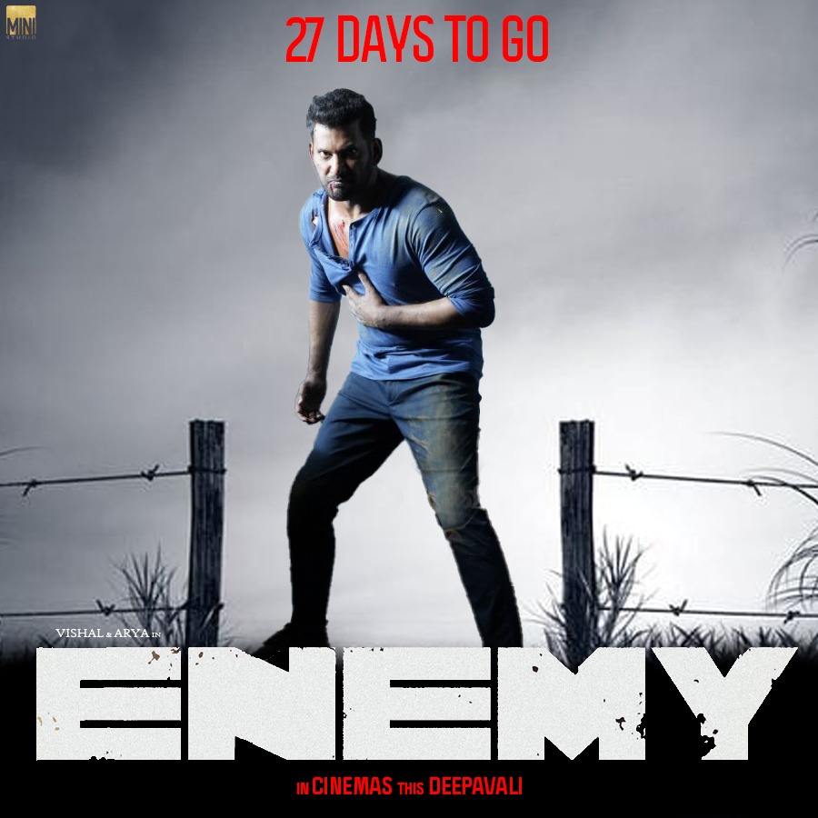 Vishal Anna Fan (@vishalannafan3) on Twitter photo Celebrating 27 Days To Go #EnemyDeepavali
#EnemyIn27Days
Design :- <a href="/VenuOfficial/">Venu Venujan </a>
<a href="/VishalKOfficial/">Vishal</a> <a href="/arya_offl/">Arya</a> <a href="/anandshank/">Anand Shankar</a>
<a href="/vinod_offl/">Vinod Kumar</a> <a href="/ministudiosllp/">Mini Studios LLP</a> <a href="/MusicThaman/">thaman S</a>
<a href="/SamCSmusic/">𝐒𝐀𝐌 𝐂 𝐒</a> <a href="/prakashraaj/">Prakash Raj</a> <a href="/mamtamohan/">Mamta Mohandas</a>
<a href="/mirnaliniravi/">mirnalini</a> <a href="/RDRajasekar/">RDRajasekarISC</a>
#Enemy #Vishal Celebrating 27 Days To Go #EnemyDeepavali
#EnemyIn27Days
Design :- <a href="/VenuOfficial/">Venu Venujan </a>
<a href="/VishalKOfficial/">Vishal</a> <a href="/arya_offl/">Arya</a> <a href="/anandshank/">Anand Shankar</a>
<a href="/vinod_offl/">Vinod Kumar</a> <a href="/ministudiosllp/">Mini Studios LLP</a> <a href="/MusicThaman/">thaman S</a>
<a href="/SamCSmusic/">𝐒𝐀𝐌 𝐂 𝐒</a> <a href="/prakashraaj/">Prakash Raj</a> <a href="/mamtamohan/">Mamta Mohandas</a>
<a href="/mirnaliniravi/">mirnalini</a> <a href="/RDRajasekar/">RDRajasekarISC</a>
#Enemy #Vishal