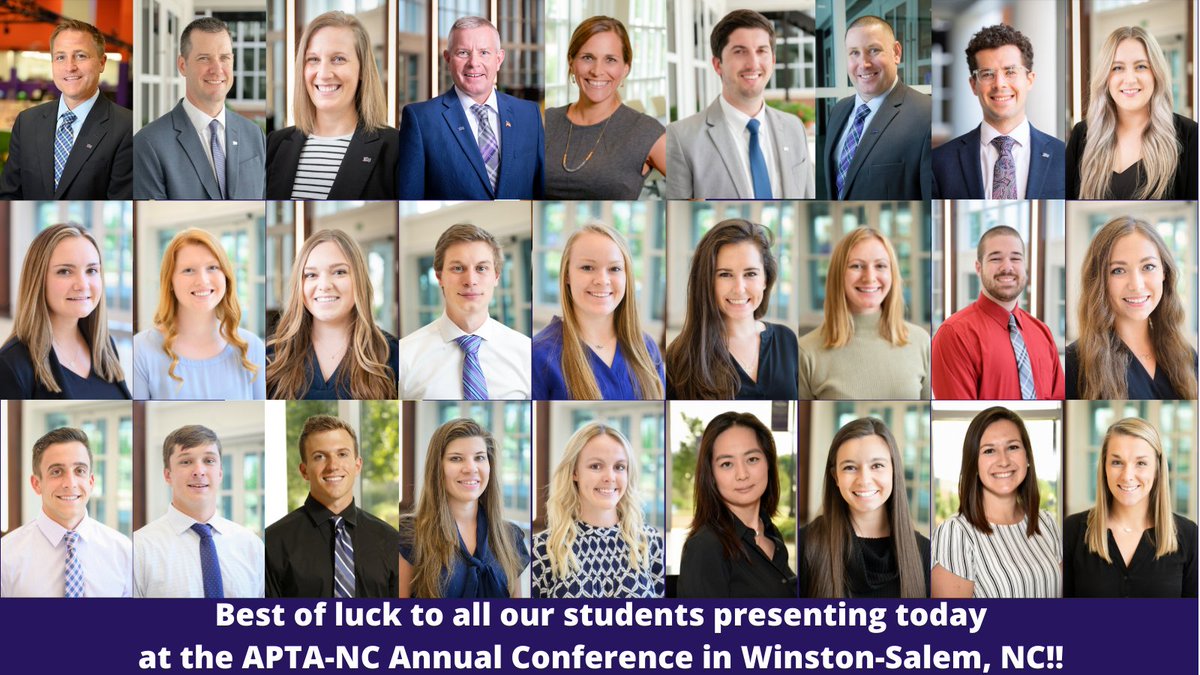hpu_dpt's tweet photo. Today’s the day! HPU DPT students present at the #aptanc Annual Conference! 💜💪🏼 @APTAofNC @APTA @HighPointU @HPUAlum @HPU_News #hpudpt #dptstudent #ptstudent #choosept @NationalPTMonth https://t.co/xlP1ctSc5S