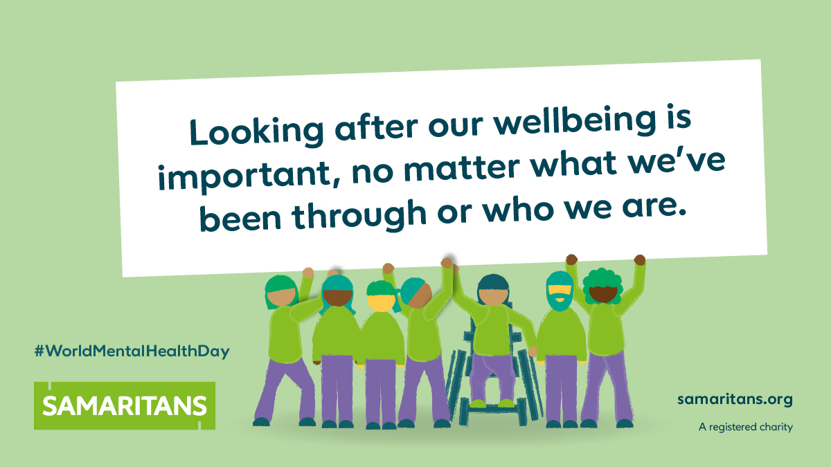 For #WorldMentalHealthDay and every other day, taking time to look after our mental health is so important. 

Whatever that means to you. 

Take some time out this Sunday and do something that makes you feel good.