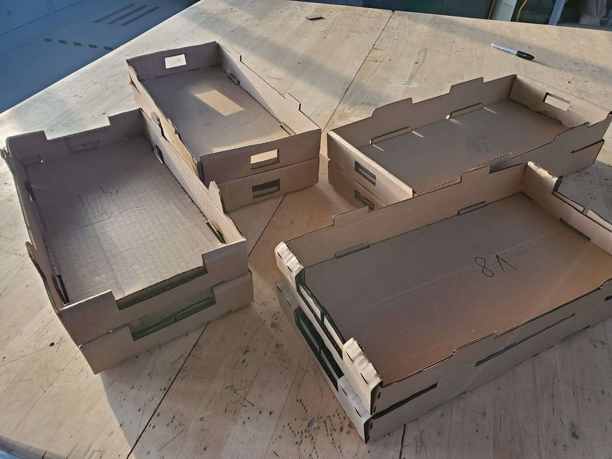 MrNTechEd's tweet image. Love that my adv. students have the ability to #rapidprotype design ideas for the benefit of fellow #teched students. Some examples of stackable cardboard storage totes and the many variations. @BossLaser @CNHSPrincipal #theregional #packagingdesign
