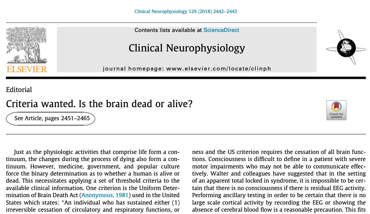 ClinicalNeuroph's tweet photo. [Brainstem death criterion] Stecker: “Criteria wanted. Is the brain dead or alive?”

https://t.co/T1rYfKkfZl
@UCSFFresno
#BrainDeath #BrainstemDeath #EEG #ClinicalNeuroph https://t.co/Gu1qeGmVGM