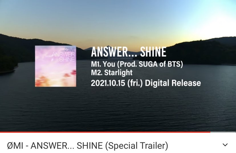 Bts123 Omi Answer Shine Special Trailer 10月15日 金 デジタルリリース 最後にsuga言うてます T Co Xcsoq5uott