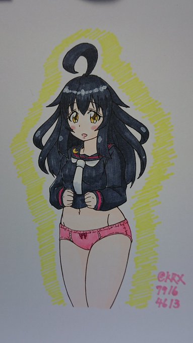 #艦これ版真剣お絵描き60分一本勝負_20211008
#三日月
三日月ちゃんの今日のぱんつ 