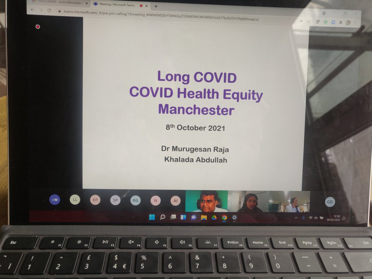 KushChottera's tweet photo. Very useful updated presentation on #LongCovid  by Dr Khalada &amp; @DrRajaMurugesan  at our fortnightly #CHEM meeting with @doctorcordelle and @karsharmila 

#holistichealth #MHsupport #1to1support https://t.co/z3aRFQMHFD