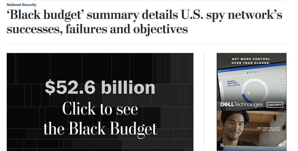 mtaibbi's tweet image. The Washington Post conspiracy theory test is hilarious throughout, but this question about the "deep state" especially had me rolling, as it contradicts the Post's own reporting about secret budgets and the near-total lack of oversight of agencies like the NSA and CIA: