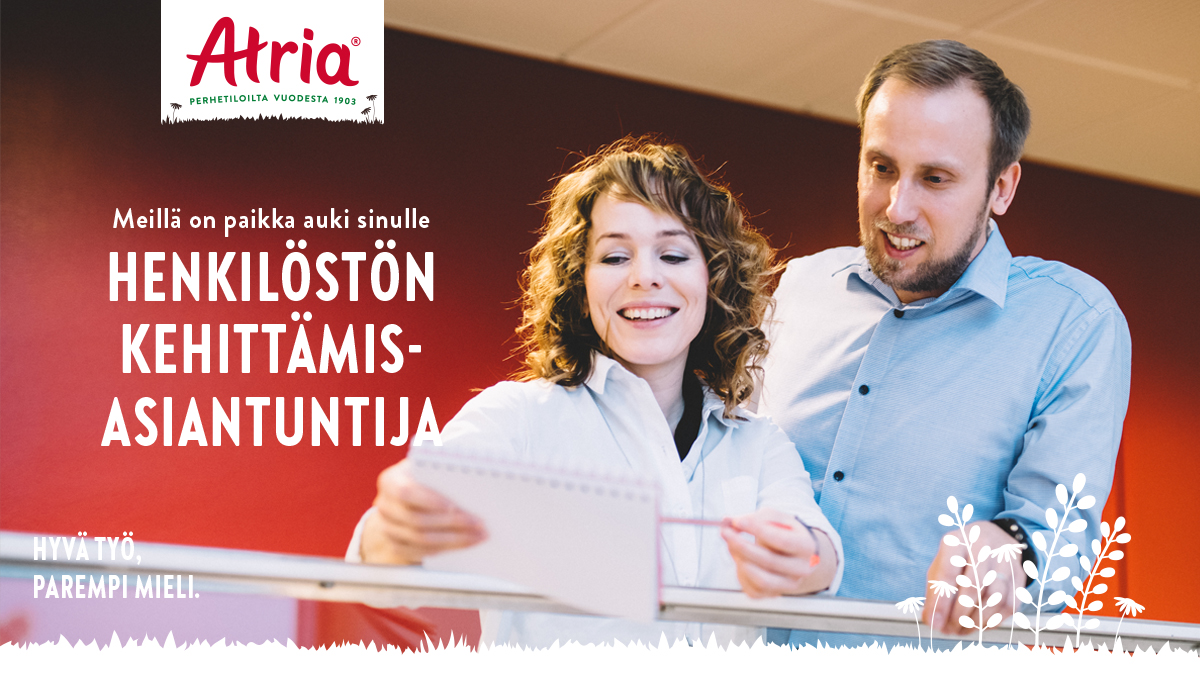Atria_Oyj's tweet photo. Haluatko saada vastuullesi Atrian verkko-oppimisympäristön sekä suunnitella ja koordinoida henkilöstön koulutuksia? Meillä on nyt paikka auki henkilöstön kehittämisasiantuntijalle! Lue lisää https://t.co/mn8pyZUIiz ja hae viim. 31.10! #rekry #avoimettyöpaikat https://t.co/CKHUPv9SUP