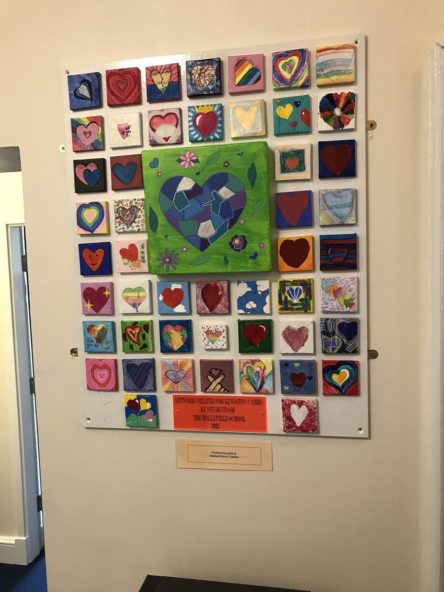 SWLSTG's tweet photo. A huge thank you to our local schools  and @rbkares who have created amazing pieces of art for our Kingston CAMHS service at Tolworth https://t.co/A1Zaf2ySmY