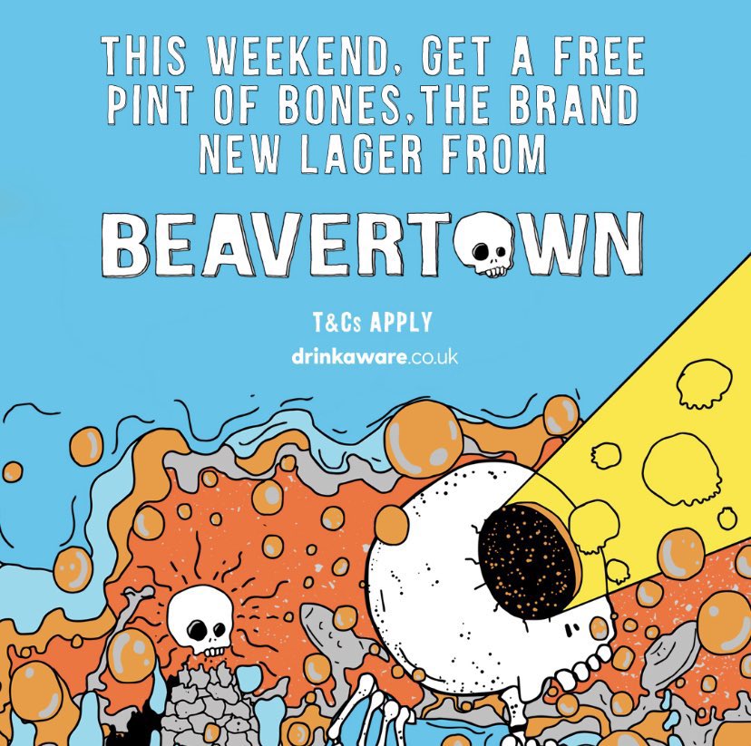 Dog Bowl x NQ64 (@dogbowlmcr) on Twitter photo Don’t forget! FREE BEER from 5pm today at Dog Bowl!
We’re teaming up with <a href="/BeavertownBeer/">Beavertown Brewery</a> to give away a bunch of free cans of Bones Lager - it’s dead refreshing, dead crisp, dead good lager - come and try it for yourself while stocks last 💙 Don’t forget! FREE BEER from 5pm today at Dog Bowl!
We’re teaming up with <a href="/BeavertownBeer/">Beavertown Brewery</a> to give away a bunch of free cans of Bones Lager - it’s dead refreshing, dead crisp, dead good lager - come and try it for yourself while stocks last 💙