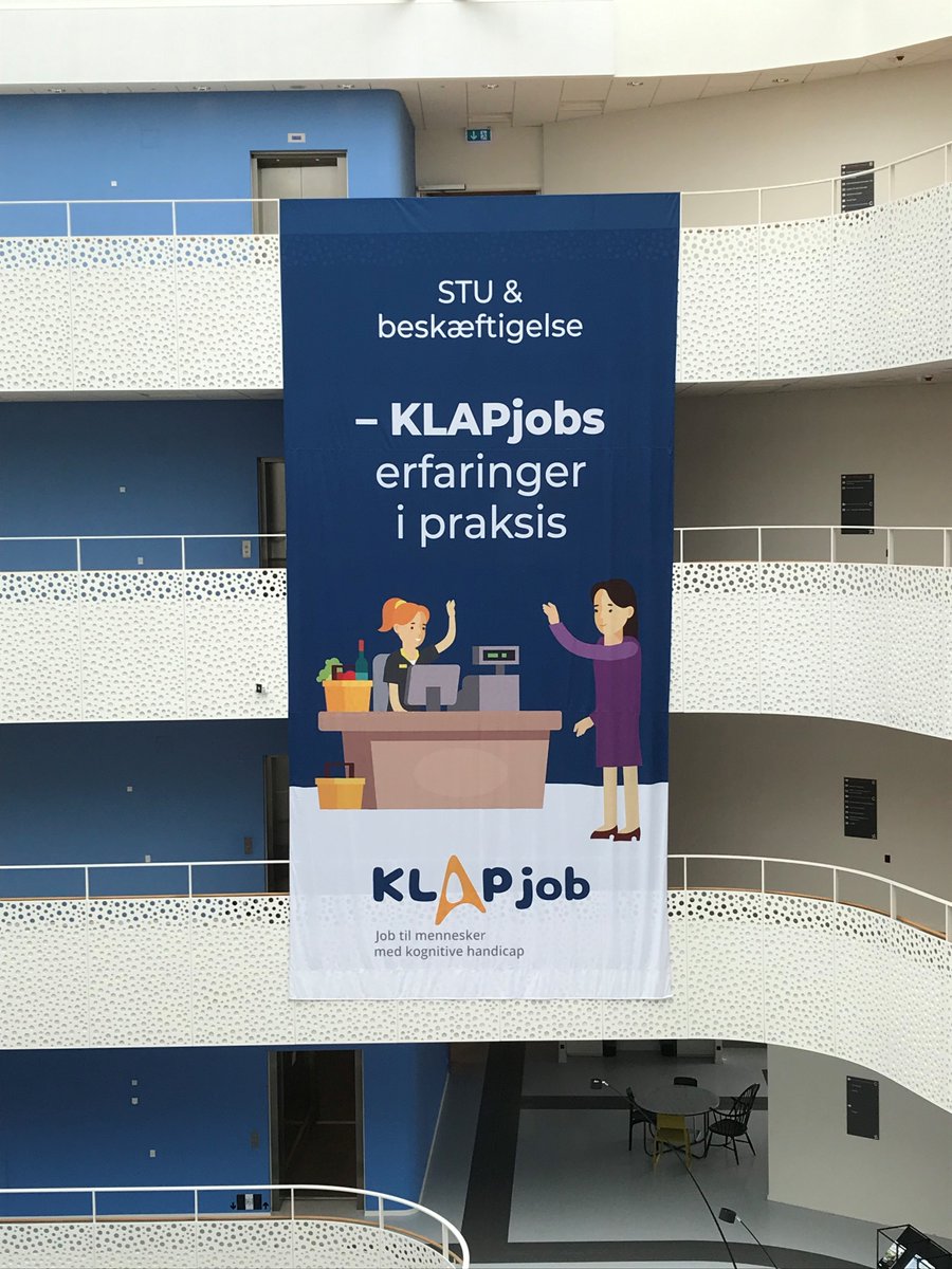 I <a href="/KLAPjob/">KLAPjob</a> glæder vi os til tirsdag i næste uge, hvor vi holder en stor konference om overgang til beskæftigelse efter STU. Konferencen foregår i Handicaporganisationernes hus, hvad de ansatte i huset vist ikke er i tvivl om😀