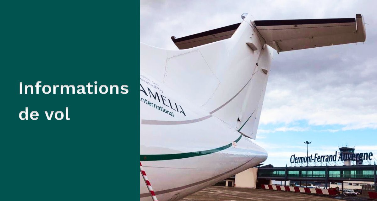 AeroGazette's tweet photo. ℹ️ Amélia International reprend sa ligne Paris-Orly / Clermont-Ferrand

🔸11 vols hebdomadaires à compter du 2 novembre 2021
- 2 AR quotidiens du lundi au vendredi
- 1 AR le dimanche soir
🔸Vols opérés en #ATR72

#FlyAmelia @VINCIAirportsFR @ClermontFd @ParisAeroport https://t.co/vrhXOFKc6e