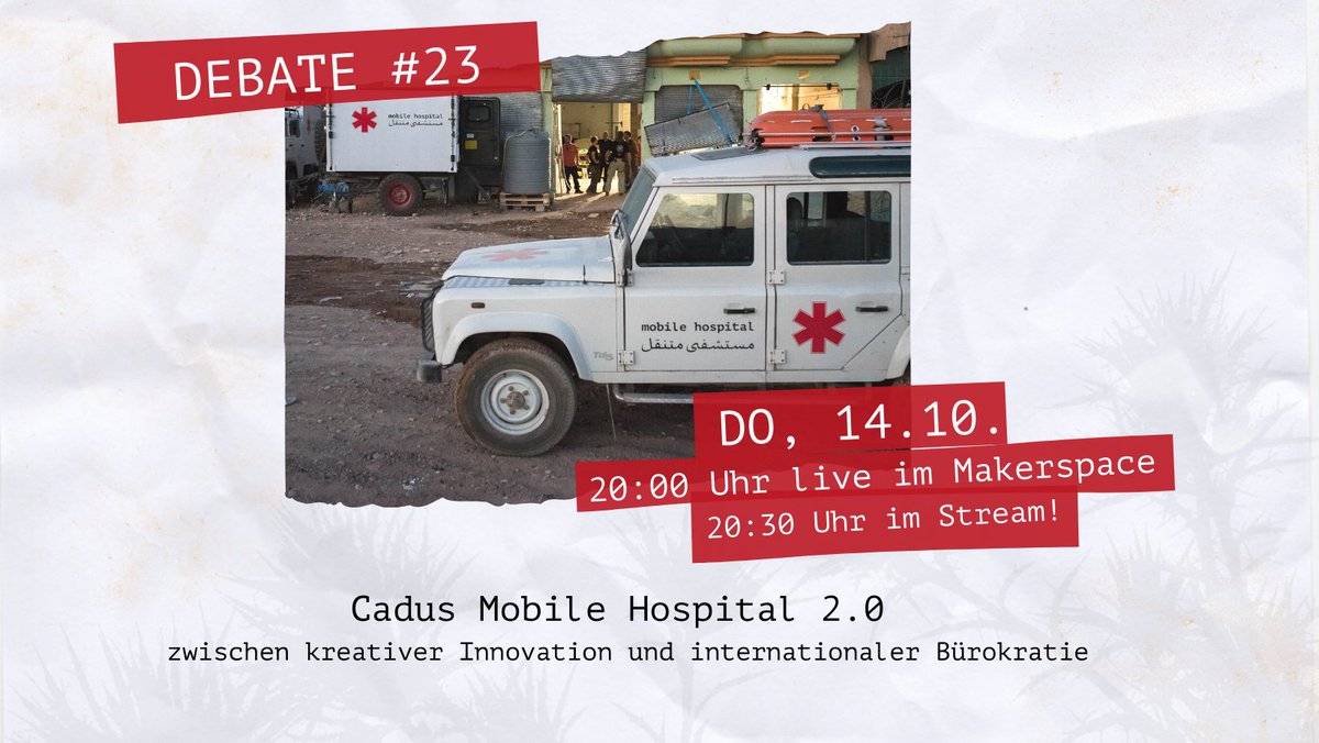 CADUS_org's tweet photo. Wir können endlich unseren Makerspace wieder eröffnen! Das feiern wir mit einer neuen Folge #CADUSDebate  dieses Mal mit Publikum! Kommt vorbei (so richtig, in echt) und diskutiert mit uns über unsere Projekte. Das Event findet unter 2G-Regeln statt.
Mehr: https://t.co/yt9u1MBK7d https://t.co/AFEUqTFXd3