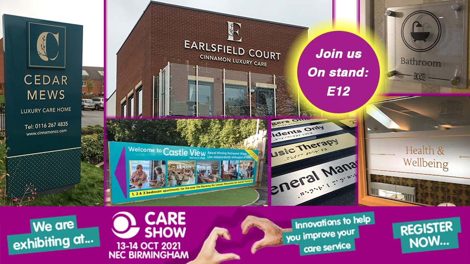 displaysigns's tweet photo. Join us on stand E12 this coming Oct 13-14 at the #careshow in NEC #Birmingham . We are bringing lots of innovative signage system for the #carehomes. 
Register for your free tickets today!
https://t.co/PAcbuBRLZv
#FridayFeeling #FridayMotivation https://t.co/r0S9YJXtk9