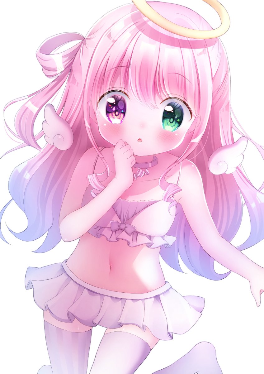 羽根無し白背景verです 瞳をいつもよりキラキラさせたので ぜひみてくだ 花咲ちゆ Vtuberさきちゅ のイラスト