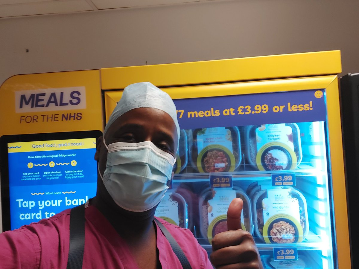Great to have <a href="/MealsForTheNHS/">Meals For The NHS</a> vending machine in our theatre staff room.

Delicious, nutritious, and most importantly, value for money meals, at arms reach is a testament of <a href="/WhitHealth/">Whittington Health NHS Trust</a> taking care of their staff. 😍
#CaringForThoseWhoCare 

<a href="/Normafrench/">Norma French</a> 
<a href="/S_HarringtonNHS/">Siobhan Harrington</a>
