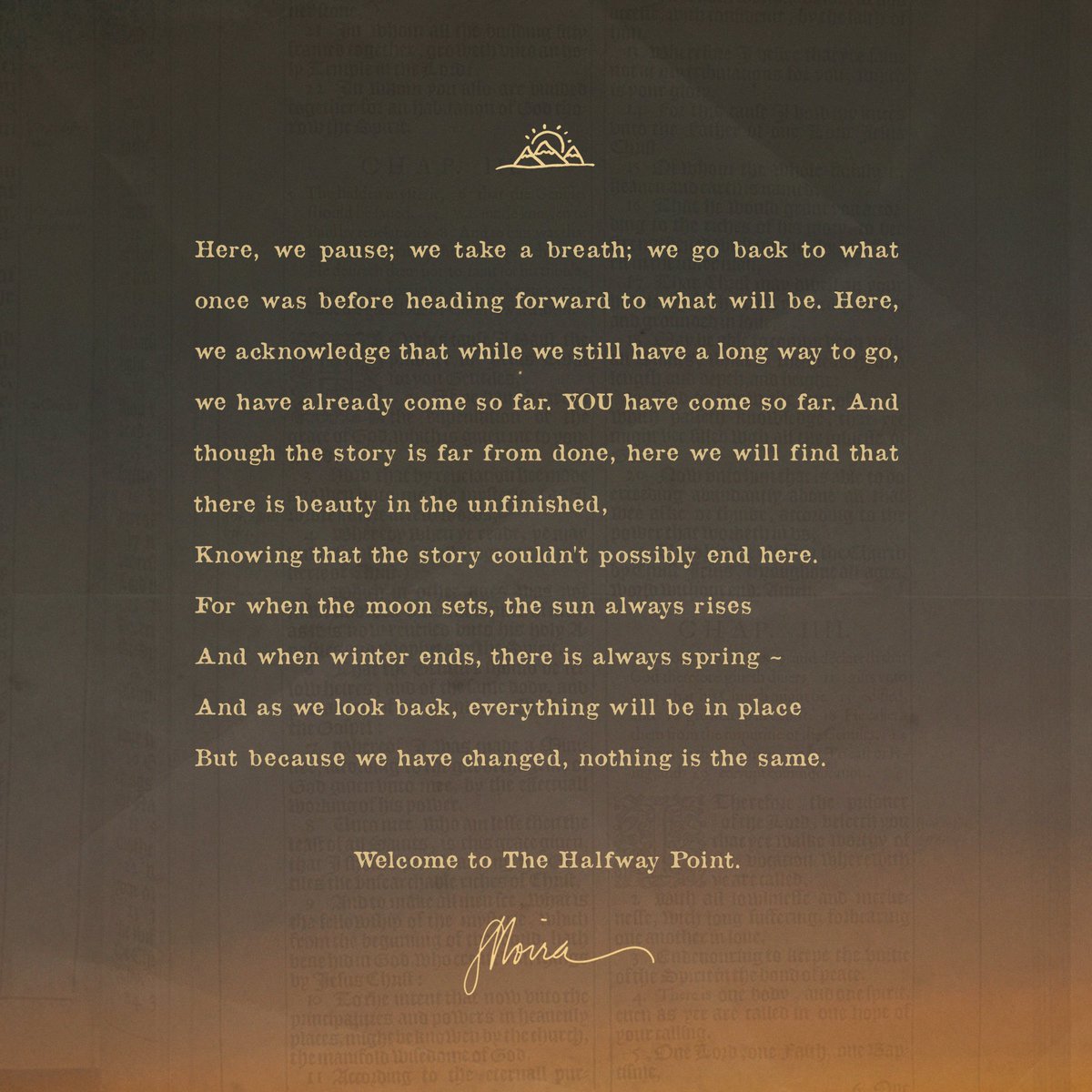 Welcome to The Halfway Point. 🌄
#MoiraHalfwayPoint
