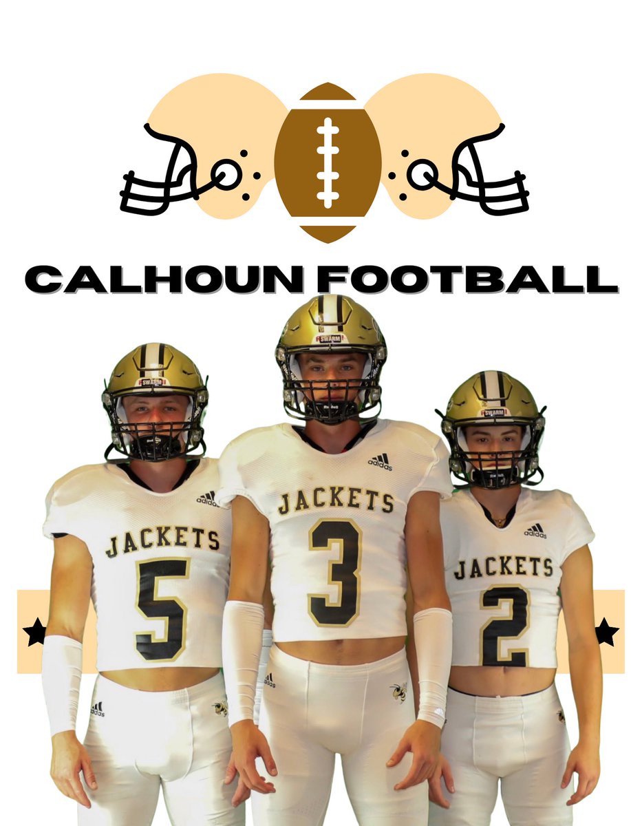 CHSJacketsFB's tweet photo. #CalhounvsBlessedTrinity 
🟡
⚪️
⚪️ https://t.co/ppHvdjk9n1