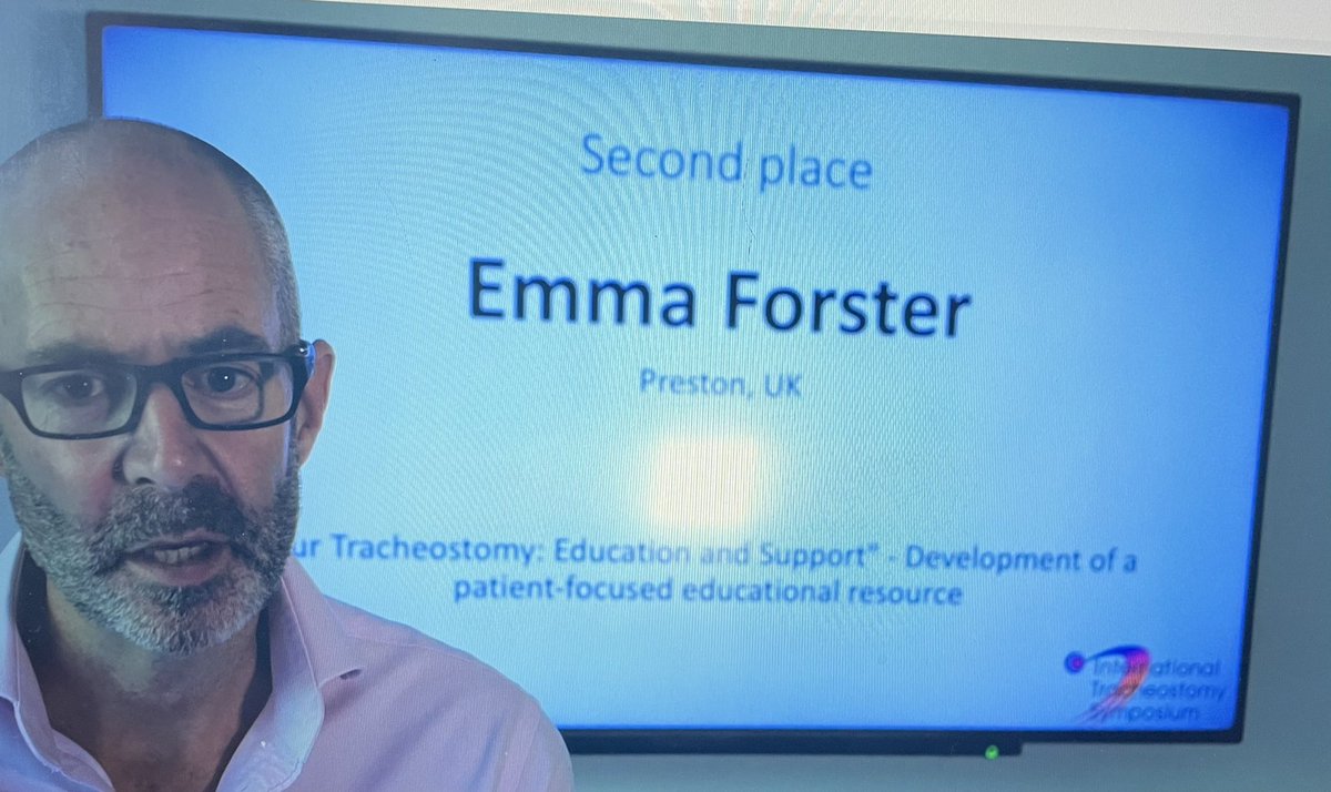 What an honour to be awarded 2nd place for scientific presentation at the 6th International Tracheostomy Symposium #ITS6 for “Your Tracheostomy: Education and Support” 🎉🎉

#ByThePatientForThePatient

Bl.lthtr.nhs.uk/yourtracheosto…

<a href="/KellyYoud/">Kelly Youd</a> <a href="/leehughes40/">Lee Hughes</a> <a href="/EmmaCForster/">Emma Forster</a> <a href="/trachezey/">Zey</a>