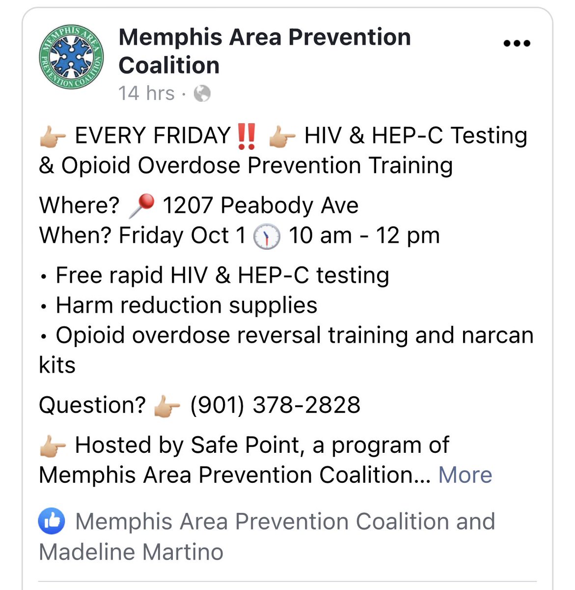 Memphis Area Prevention Coalition tweet media