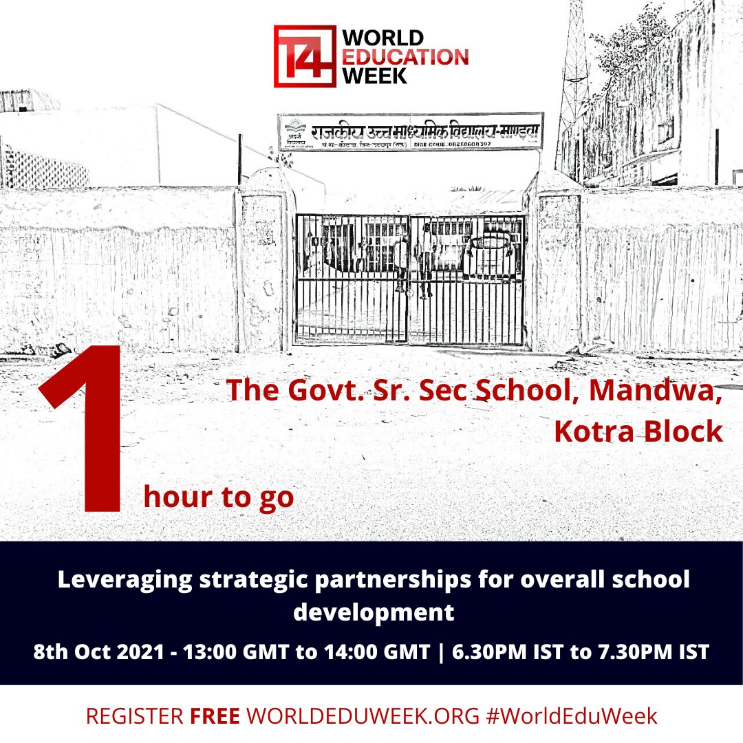 kshamtalaya's tweet photo. Join @Sos_Sourabh @Mohitkmr82 and 2 students from the https://t.co/iNv9dr6LD5, Mandwa, Kotra block at 6.30PM IST as they celebrate the school's expertise on leveraging strategic partnerships towards overall school development. #WorldEduWeek @VikasPota @swarup58 @rajeduofficial https://t.co/jeN1tZMbdF