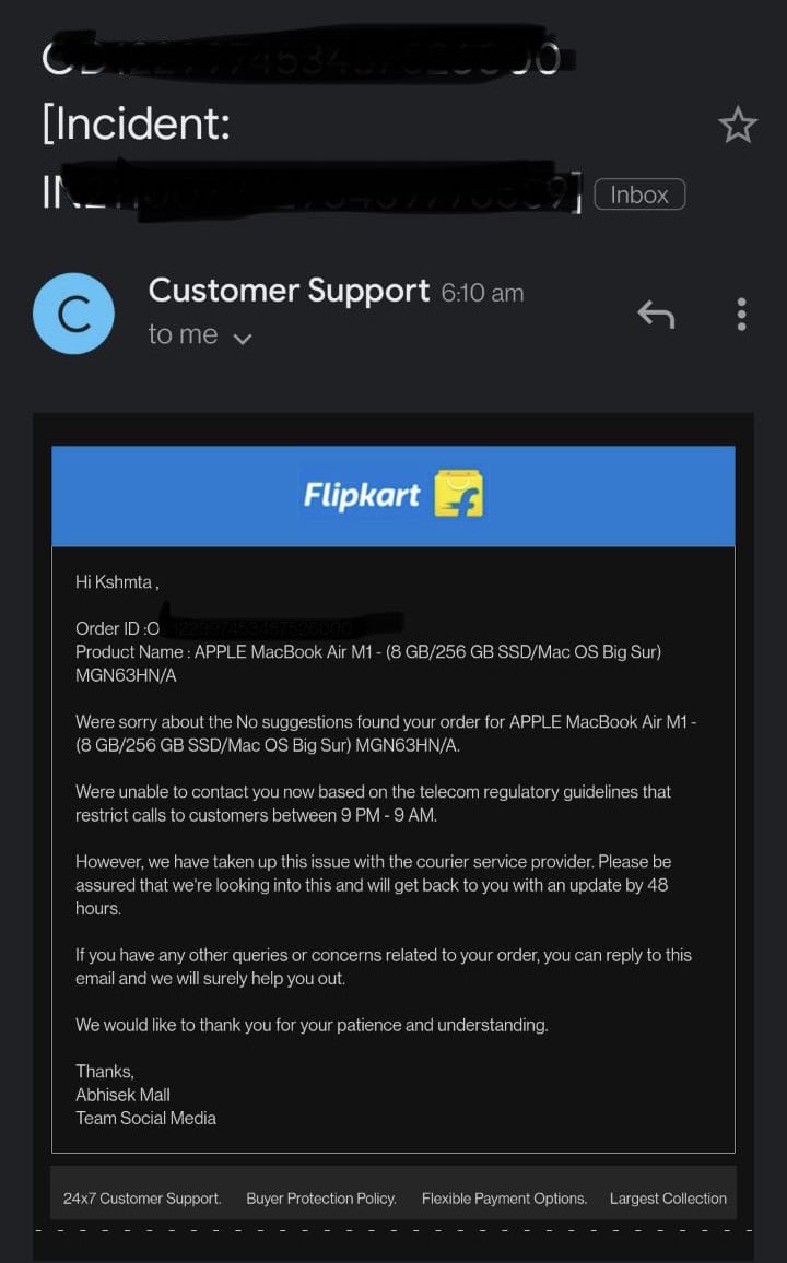 arpit_jain03's tweet photo. Ordered MacBook Air M1 on 2nd Oct hardly 1 hr after the sale started. Till the date my order is not shipped. When I tried to investigate this is what I got. Please stop making us fools. @Flipkart @flipkartsupport  you have to compensate for this.  #BigBillionDays #supercomnet https://t.co/OVptD8IU2r