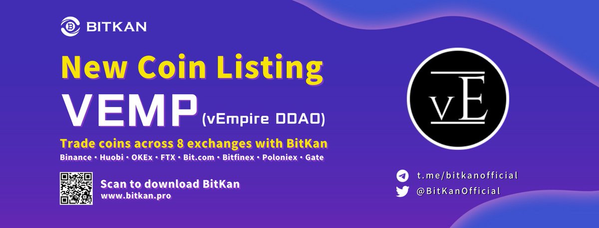 BitKanOfficial's tweet photo. 🔥 Congratulations! $VEMP has been officially listed on BitKan Smart Trade. @vEmpiredigital

Trade Website: https://t.co/rSYRdsvdtP 
Trade App: https://t.co/bjK7qk8eeg https://t.co/l2hJeLYqi2