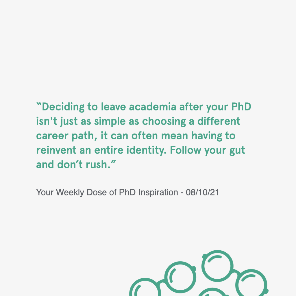 phd_people's tweet photo. What will you do post PhD? Leaving isn't just choosing a different career path, it's often reinventing a whole identity. That takes time - don't rush.
-- 
Read more #phdinspiration &amp; subscribe at
https://t.co/E1F8UTyiE2

#phdadvice #phdchat #phdlife #phdblues #phdthesis #phdforum https://t.co/s1cnZCBJnC