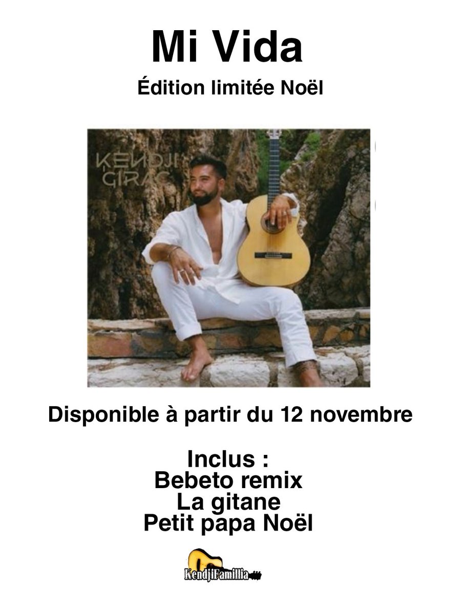 kendjifamillia's tweet photo. #MiVida édition limitée pour Noël
Inclus : #BebetoRemix #LaGitane #PetitPapaNoel
Vous pouvez déjà le pré-commander sur la boutique officiel de #Kendji mais également sur la fnac et cultura https://t.co/oM9U2GIRLo