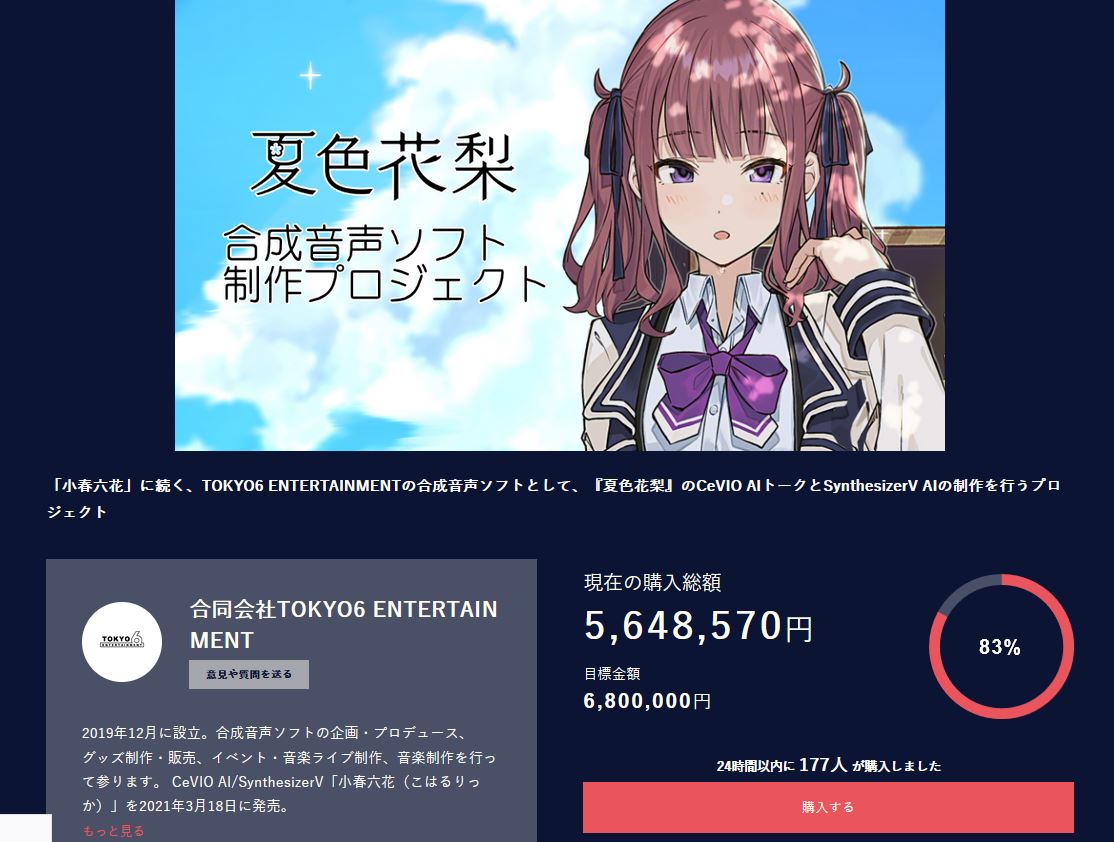 Vocasphere Now To Check On The Crowdfund Again It S At Now T Co Rbpizguxgd 夏色花梨 Natsukikarin Cevio Synthv Synthesizerv Ahsoft T Co Fxy2td7wjc Twitter