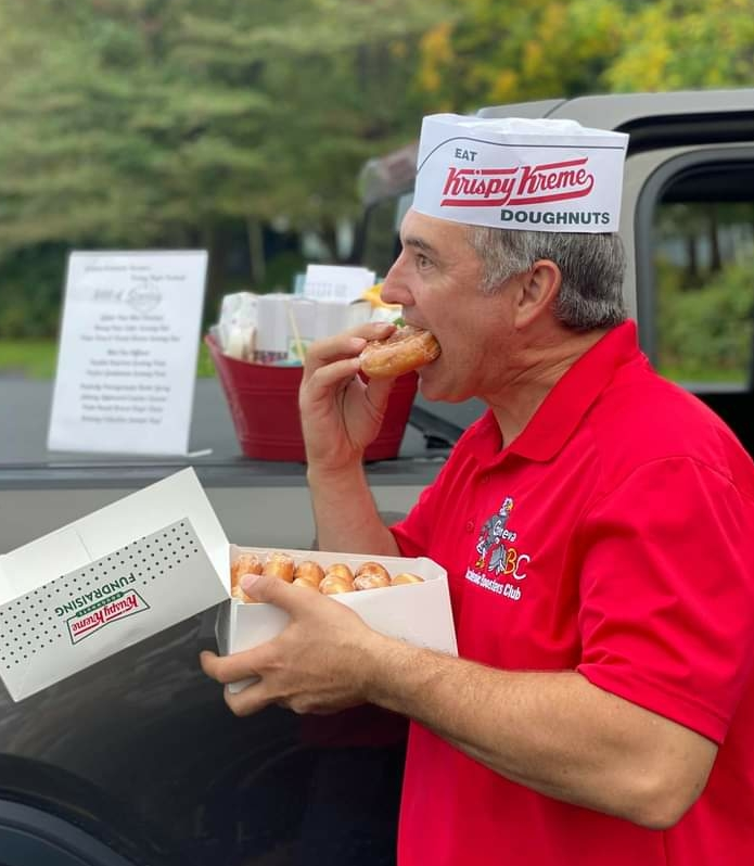 I hope you are enjoying your Krispy Kreme donuts as much as this guy!!