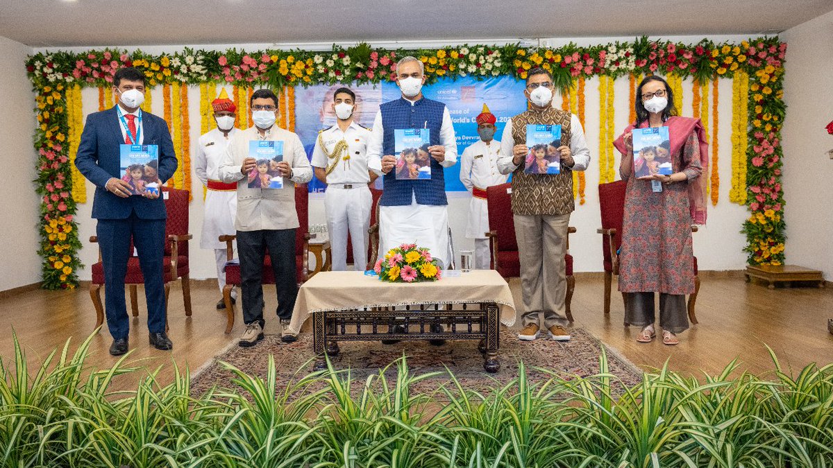 The State of the World’s Children Reportt was launched by @ADevvrat, Hon’ble @governorofguj in Raj Bhawan, Gujarat. The Governor said the report provides recommendations & solution to tackle mental health issues with a special focus on children who are the future of New India.