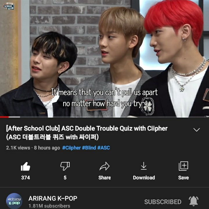 wjtaegyun's tweet photo. @arirang_ASC @RAIN_Ciipher #BehindASC #CIIPHER_ASC
The most impressive part was when KEITA, TAG & WON named their team as "Ttella" which means "you can't pull us apart" & it make sense because I remember their first ASC visit, they're in the same team. We can't really pull them apart! Our producer line โค https://t.co/rRJhw0XHd1