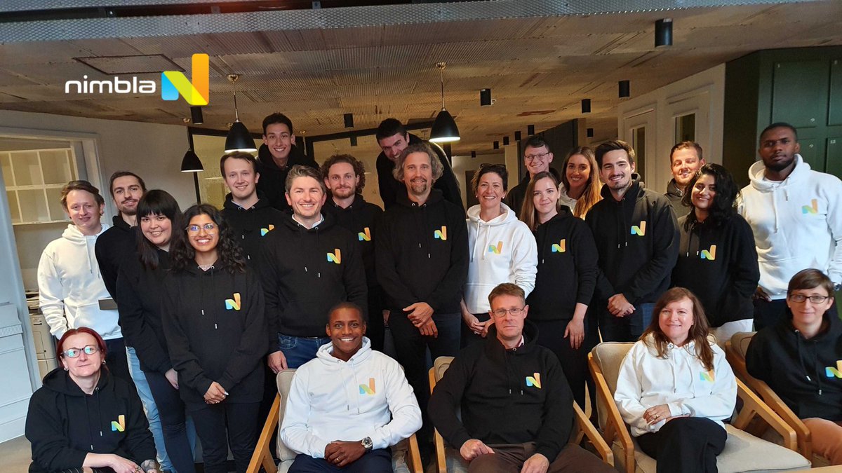 nimbla's tweet photo. We are closing an amazing week at @nimbla !
For the first time in a very long time, we were able to meet in person at our Town Hall, welcome our 7 new-starters and enjoy some drinks together to celebrate an amazing year.
#insurtech #invoiceinsurance #nimblateam https://t.co/GFUMlQ1MFt