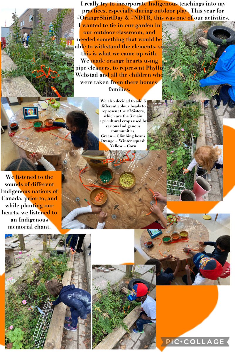 F_Garofalo1's tweet photo. Yesterday we shared & held space for a beautiful memorial ceremony w/ our #LittleHumans. We took time to continue the discussion around #OrangeShirtDay & #NDTR while planting our hearts & listening to a Cherokee memorial song. #EveryChildMatters #Reconciliation #HolyFamilyTCDSB https://t.co/RMIH9FalLd