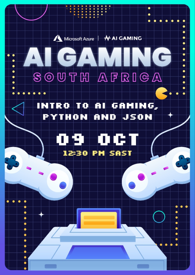 InspireSA2's tweet image. Just hours away 😃😄😀😁🤪 from the First AI gaming event in South Africa 🇿🇦, whose excited 😊 don't forget to RSVP to participate buff.ly/3irSddo Prizes up for grabs include Microsoft exam vouchers and many more
@IamPablo #AI #AIGaming