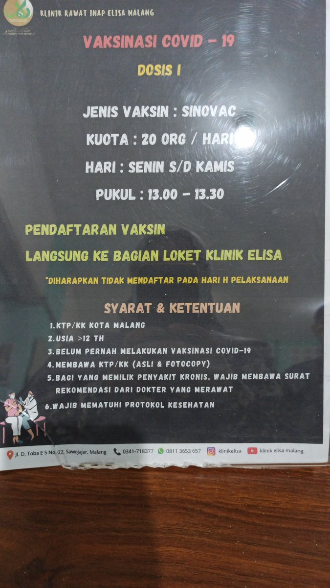 ulacat's tweet photo. @HervianaWinda Ini ada di Klinik Elisa Sawojajar, mungkin bisa dicoba https://t.co/dZC1xrxSNA