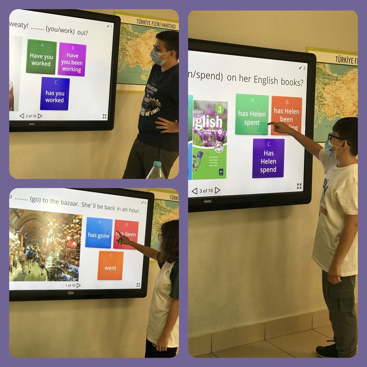 Let’s revise Present Perfect Simple vs Present Perfect Continuous Tenses
✏️📖📚

<a href="/EnisEryaman/">Enis Eryaman</a> 
<a href="/ozgurkapann/">Özgür Kapan</a> 
<a href="/hakaninanir/">Hakan İnanır</a> 
<a href="/hakankbrslolu2/">hakan kıbrıslıoğlu</a> 
<a href="/tbmumcu/">TM</a>
<a href="/AYSUNGUZELYURT/">Aysun Güzelyurt Kılınç</a>
<a href="/muratyllmaz78/">muratyılmaz</a>