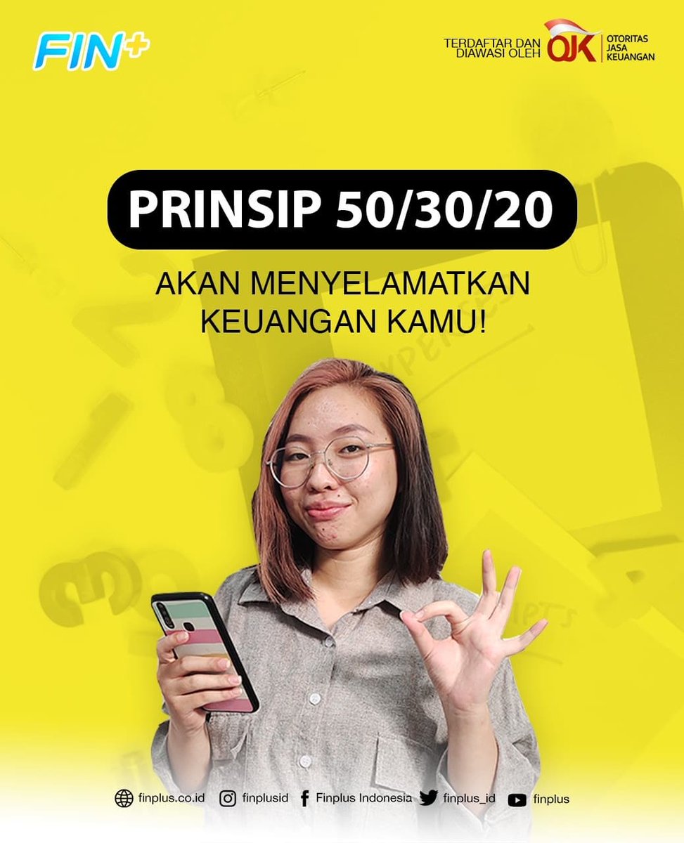 finplus_id's tweet photo. Ada yang sudah mempraktekan prinsip 50/30/20 ini? ๐ง
#TemanFinPlus #FinPlus https://t.co/Xl5guChE5K