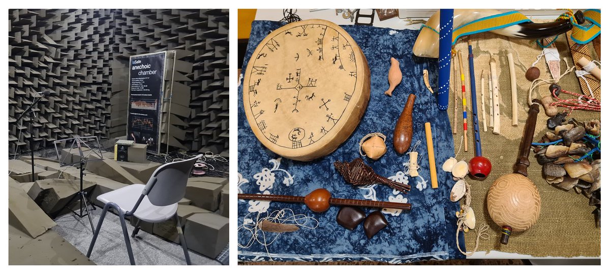 MarcArnela's tweet photo. Last July we had the chance to record within the #anechoic chamber of our #AcousticsLab the #sound of many ancient musical instruments for the @ERC_Research project #ArtSoundscapes. Thanks S. López, R. Aparicio and Prof. Escera for trusting us! @LaSalleBCN @uramonllull https://t.co/QHMTuQZ3DR