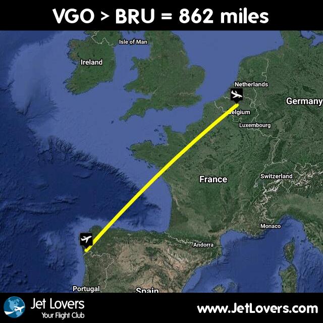 Alain_Verheyden's tweet photo. My flight #277 on #JetLovers: VGO > BRU - another 862 miles in the air! https://t.co/3YlwKDcofv https://t.co/1KEzmphqSn