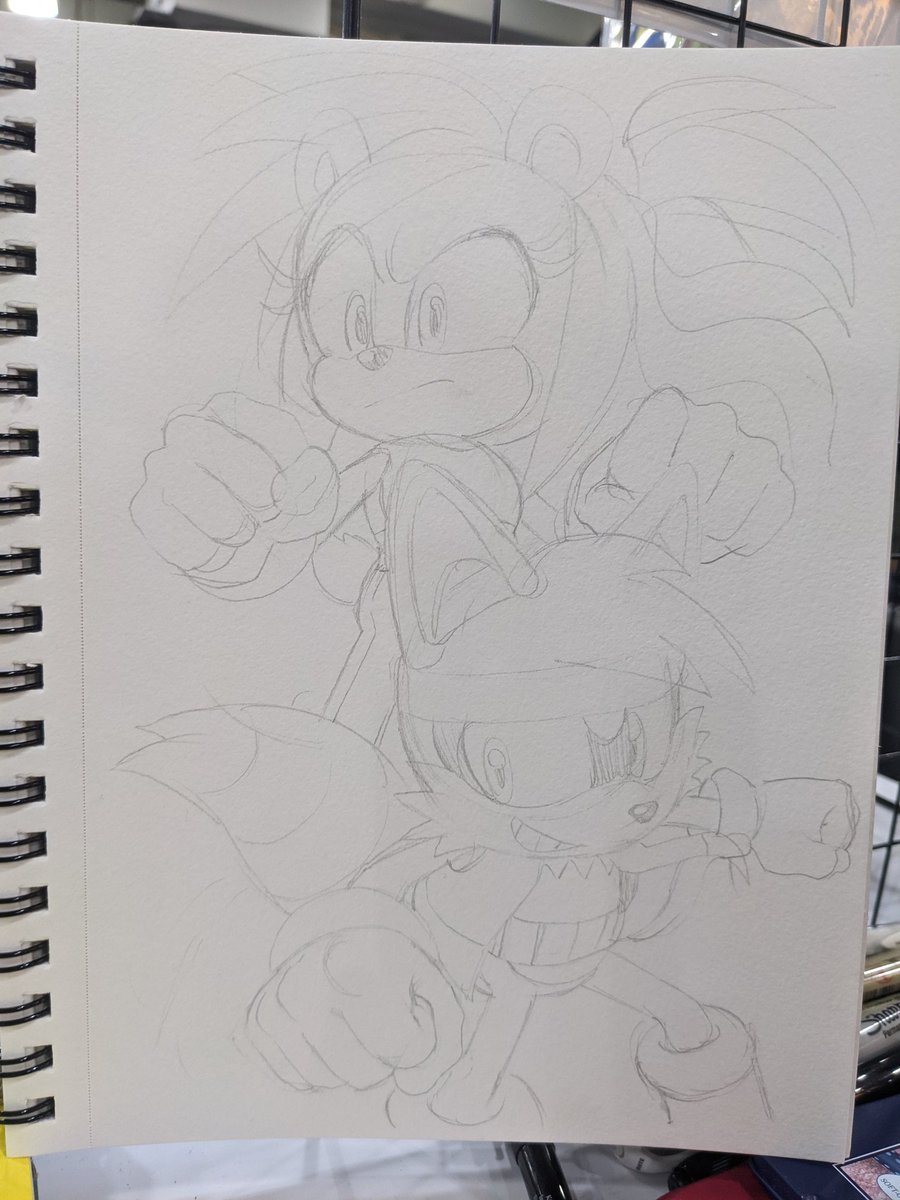 Day 2 at #NYCC2021 and already a ton of #SonicTheHedgehog commissions to finish up :) 