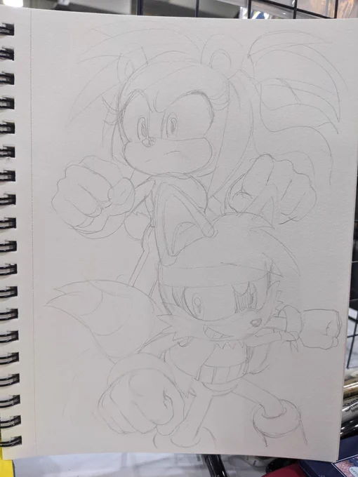 Day 2 at #NYCC2021 and already a ton of #SonicTheHedgehog commissions to finish up :) 
