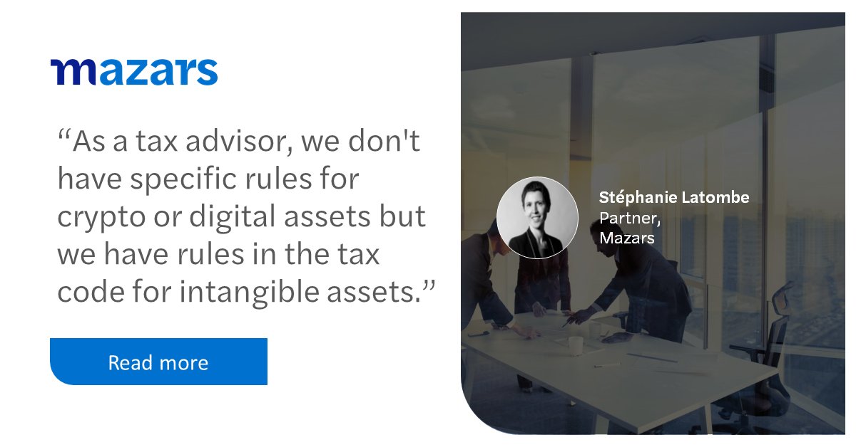 MazarsinUS's tweet photo. Classifying cryptocurrency for tax purposes is a difficult question for tax practitioners, @MazarsinUS Partner Faye Tannenbaum and @MazarsGroup Partner Stephanie Latombe explained recently at the @IntlTaxReview's Women in Tax forum. Read more: https://t.co/z6EGwqz4SX https://t.co/6Tmeoc4SUO