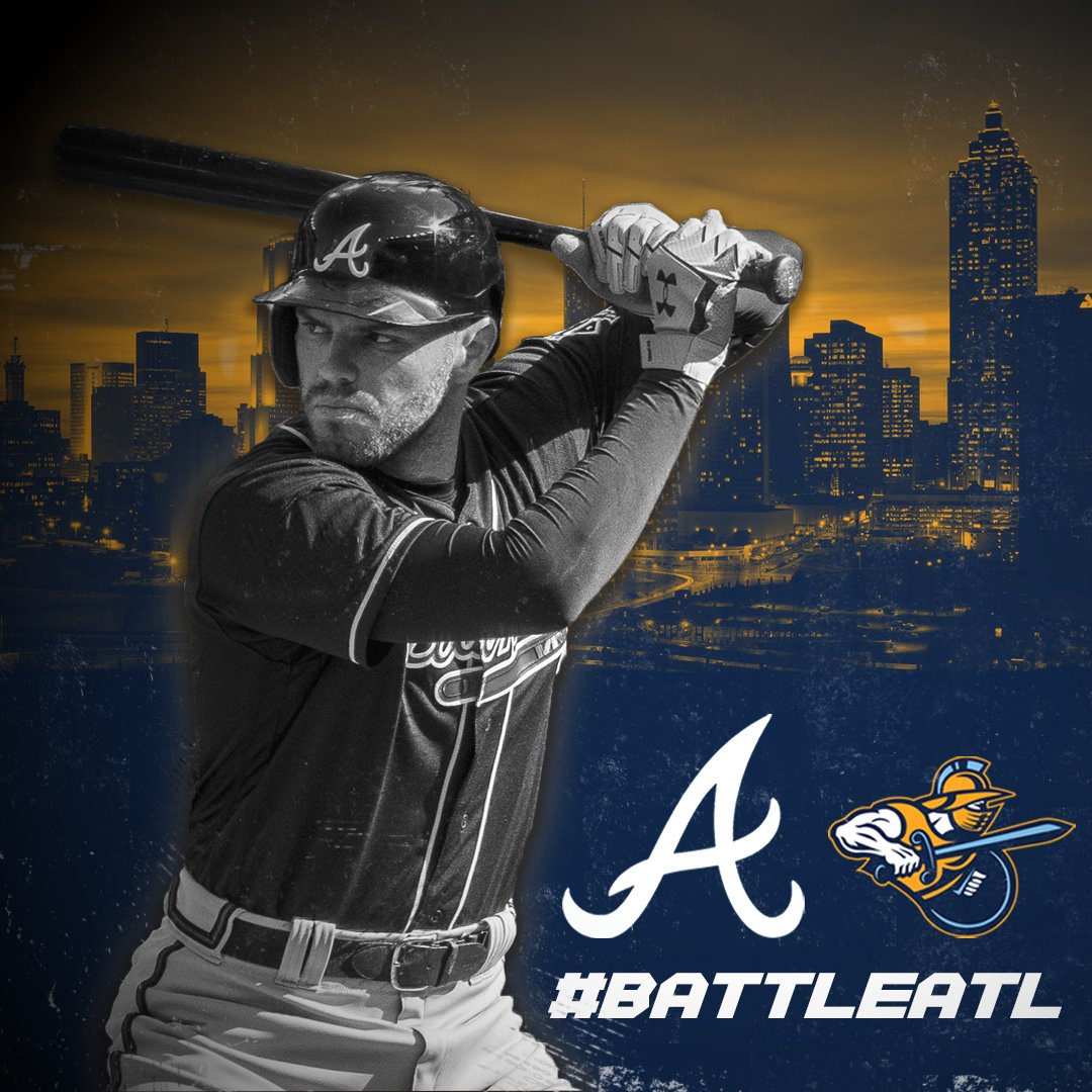 atlgladiators's tweet photo. RT to wish the @Braves good luck tonight in the NLDS! 

#RepTheA 
#BattleATL https://t.co/4gnksPoNpd