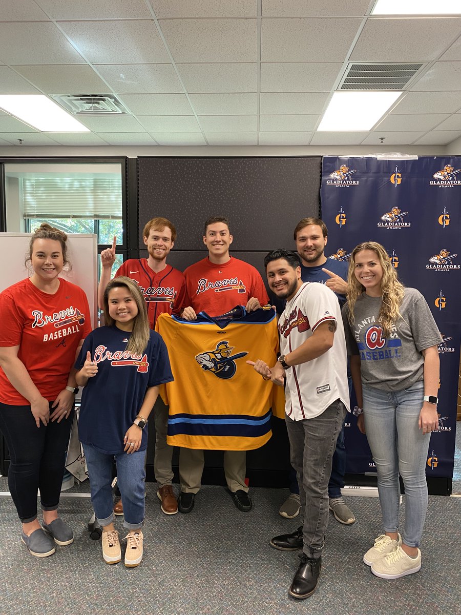 atlgladiators's tweet photo. RT to wish the @Braves good luck tonight in the NLDS! 

#RepTheA 
#BattleATL https://t.co/4gnksPoNpd