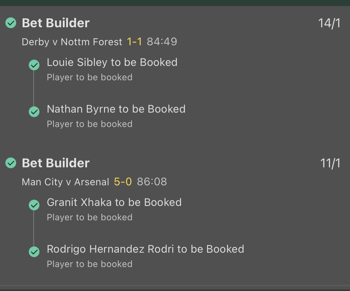 bettingvillage's tweet image. 600 RETWEETS 

Gets card tips tonight for a fair few big internationals! 

55/1 winner on Sunday ✅
45/1 last Fri ✅ 40/1 Thurs ✅
55/1, 87/1 &amp;amp; 322/1 the Saturday before ✅

Plus many more prior in September! 🔥

Our card bets have been flying! 🟨🟥 

18+ gambleresponsibly