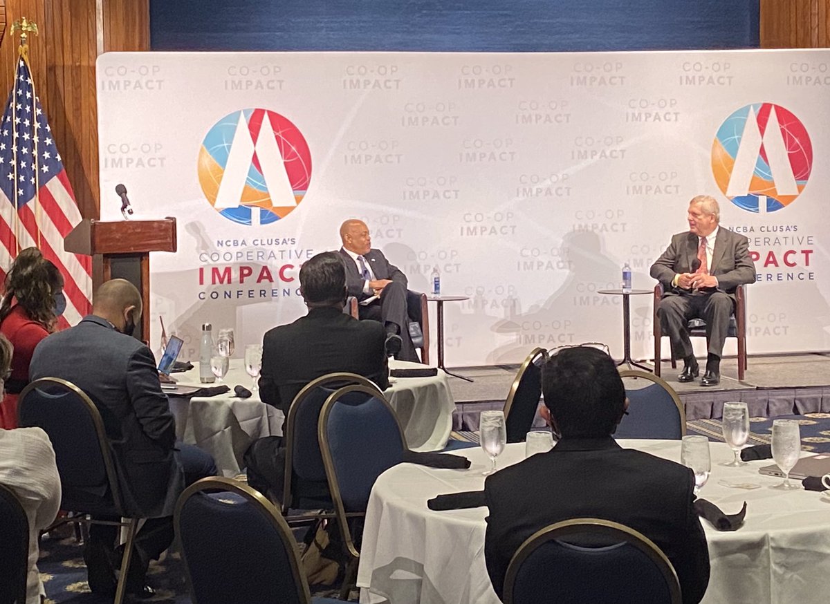 @SecVilsack and Cornelius Blanding from the @Federation1967 kicking off our final day of IMPACT with a conversation on equity, food systems and building resilient rural communities!