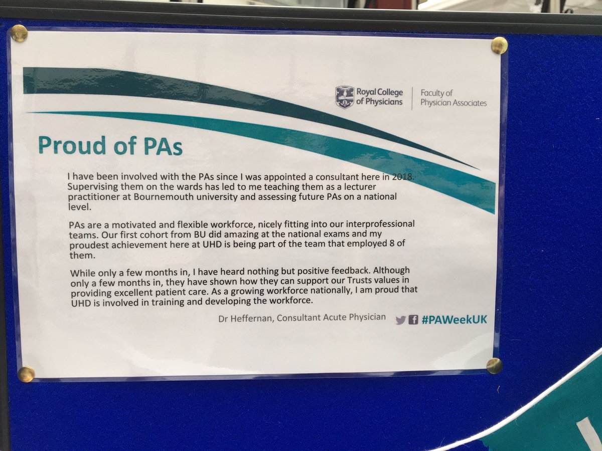 #physicianassociates need great leaders! <a href="/CKHUK/">Carl Heffernan</a> <a href="/UHD_NHS/">University Hospitals Dorset NHS Foundation Trust</a> @FPARCP #PAWeekUK
