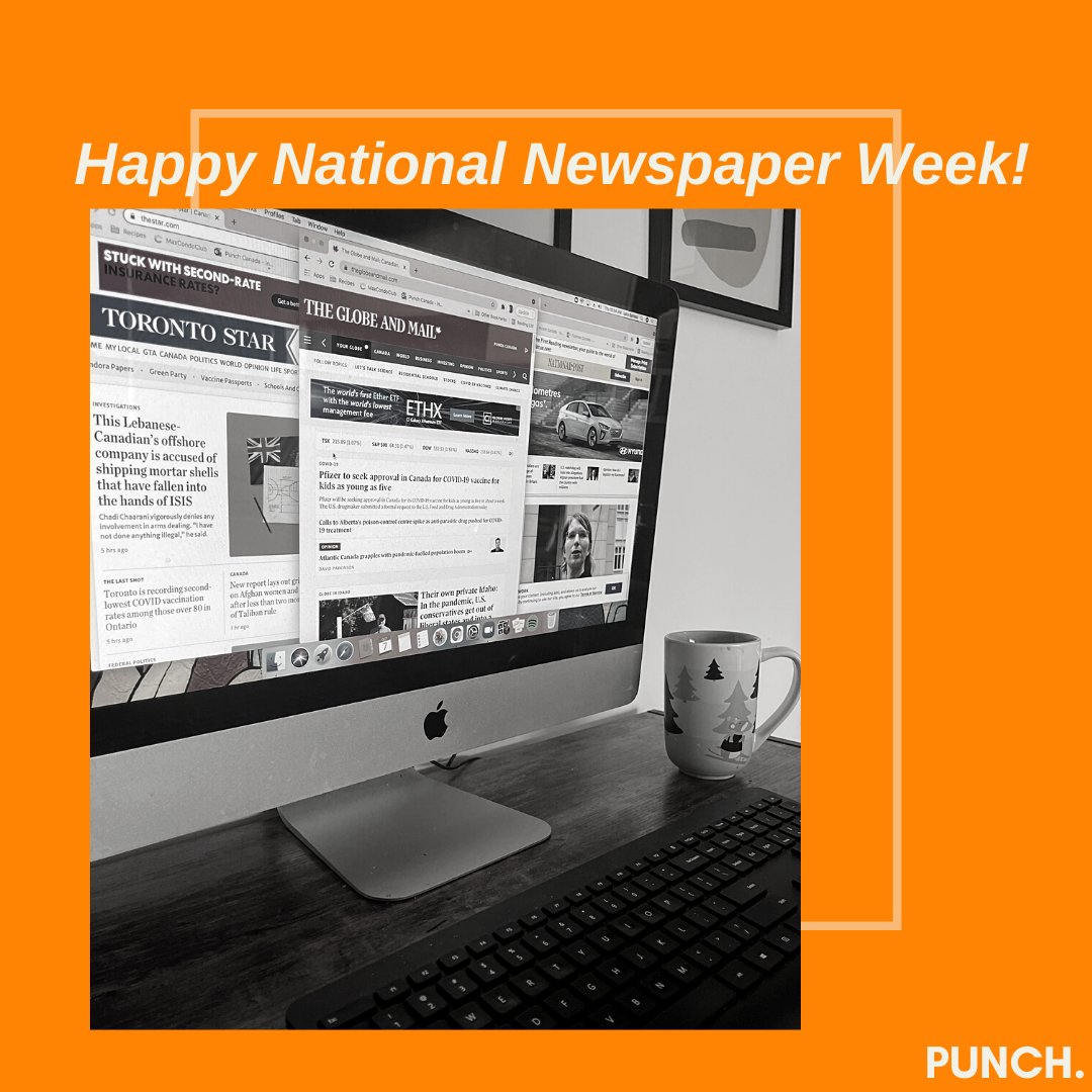 PunchCanada's tweet photo. At PUNCH, media relations is our bread &amp; butter. Whether it's national newspapers like @globeandmail, @TorontoStar &amp; @nationalpost or our local media in communities across the country, we believe in the importance of connecting with media to tell our stories. (1/2) https://t.co/loVB350uhY